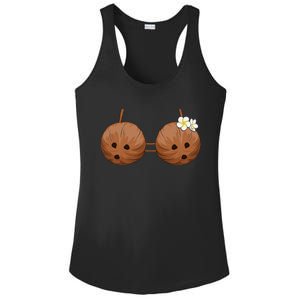 Summer Coconut Bra Halloween Costume Hawaii Aloha Beach Ladies PosiCharge Competitor Racerback Tank