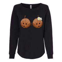 Summer Coconut Bra Halloween Costume Hawaii Aloha Beach Womens California Wash Sweatshirt