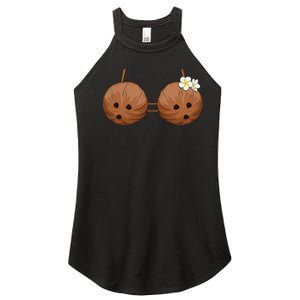 Summer Coconut Bra Halloween Costume Hawaii Aloha Beach Women's Perfect Tri Rocker Tank