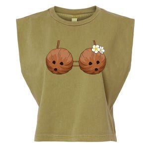 Summer Coconut Bra Halloween Costume Hawaii Aloha Beach Garment-Dyed Women's Muscle Tee