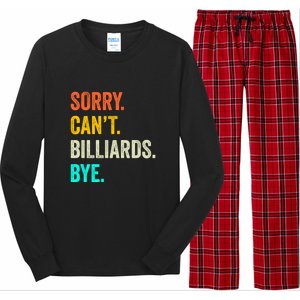 Sorry Can't Billiards Bye Billiards Dad Gift For Father’s Day Long Sleeve Pajama Set