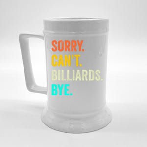 Sorry Can't Billiards Bye Billiards Dad Gift For Father’s Day Beer Stein