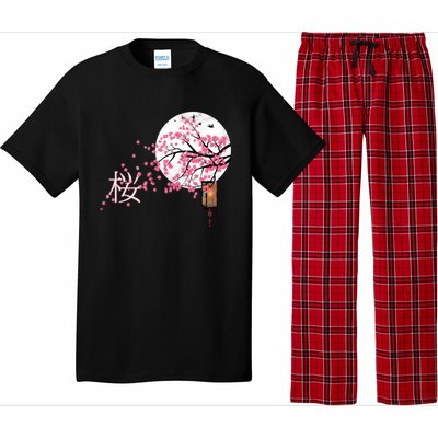 Sakura 桜 Cherry Blossom Japanese Graphical Art Flower Cool Gift Pajama Set