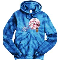 Sakura 桜 Cherry Blossom Japanese Graphical Art Flower Cool Gift Tie Dye Hoodie