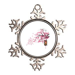 Sakura 桜 Cherry Blossom Japanese Graphical Art Flower Cool Gift Metallic Star Ornament