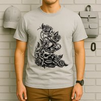 Skull Crown Biker Skull Gothic Heavy Metal T-Shirt