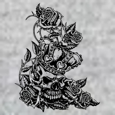 Skull Crown Biker Skull Gothic Heavy Metal T-Shirt