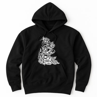 Skull Crown Biker Skull Gothic Heavy Metal Hoodie