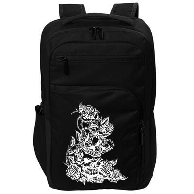 Skull Crown Biker Skull Gothic Heavy Metal Impact Tech Backpack