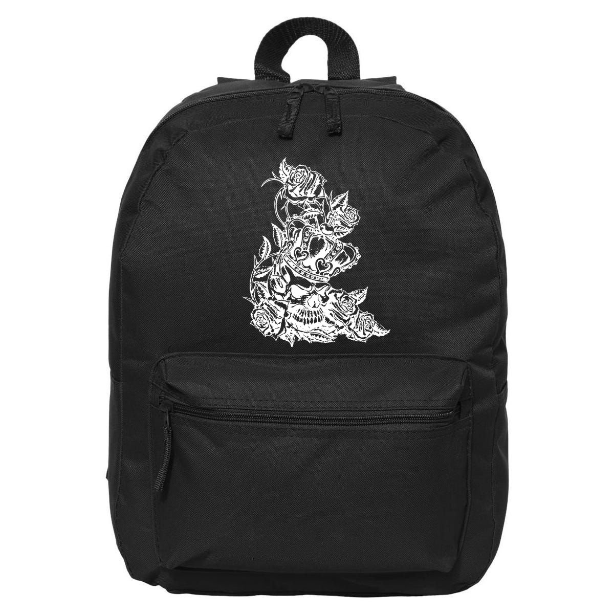 Skull Crown Biker Skull Gothic Heavy Metal 16 in Basic Backpack