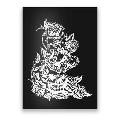 Skull Crown Biker Skull Gothic Heavy Metal Poster