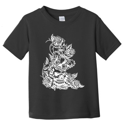 Skull Crown Biker Skull Gothic Heavy Metal Toddler T-Shirt