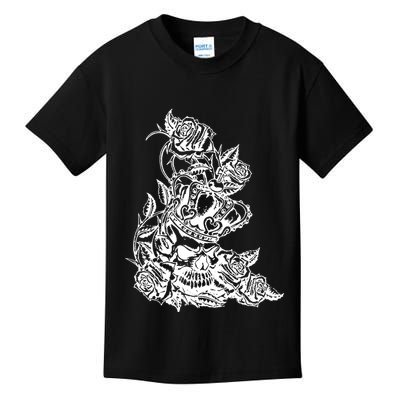 Skull Crown Biker Skull Gothic Heavy Metal Kids T-Shirt