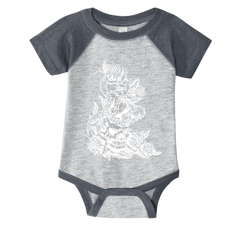 Skull Crown Biker Skull Gothic Heavy Metal Infant Baby Jersey Bodysuit