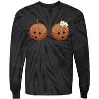 Summer Coconut Bra Halloween Costume Hawaii Aloha Beach Tie-Dye Long Sleeve Shirt