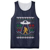 Santa Claus Bigfoot Ufo Sasquatch Ugly Christmas Sweater Mesh Reversible Basketball Jersey Tank