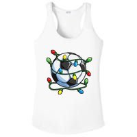 Soccer Christmas Ball Xmas Lights Funny Sport Ladies PosiCharge Competitor Racerback Tank