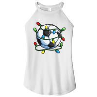 Soccer Christmas Ball Xmas Lights Funny Sport Women's Perfect Tri Rocker Tank