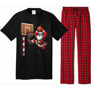 Santa Claus Basketball Player Christmas Snow Pajama Set