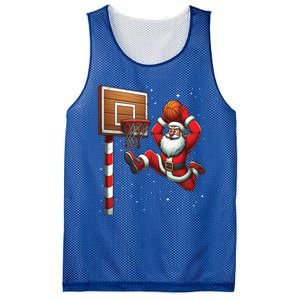 Santa Claus Basketball Player Christmas Snow Mesh Reversible Basketball Jersey Tank