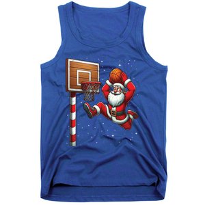 Santa Claus Basketball Player Christmas Snow Tank Top