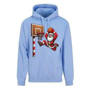 Santa Claus Basketball Player Christmas Snow Unisex Surf Hoodie