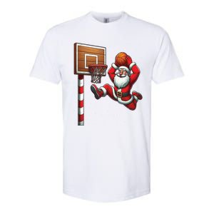 Santa Claus Basketball Player Christmas Snow Softstyle CVC T-Shirt