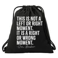 Senator Cory Booker This Is Not A Left Or Right Moment Drawstring Bag
