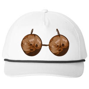 Summer Coconut Bra Halloween Costume Funny Outfit Snapback Five-Panel Rope Hat