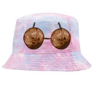 Summer Coconut Bra Halloween Costume Funny Outfit Tie-Dyed Bucket Hat