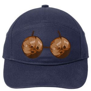 Summer Coconut Bra Halloween Costume Funny Outfit 7-Panel Snapback Hat