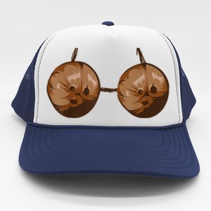 Summer Coconut Bra Halloween Costume Funny Outfit Trucker Hat