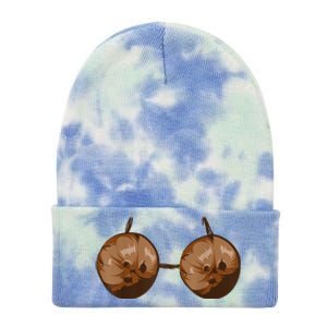 Summer Coconut Bra Halloween Costume Funny Outfit Tie Dye 12in Knit Beanie