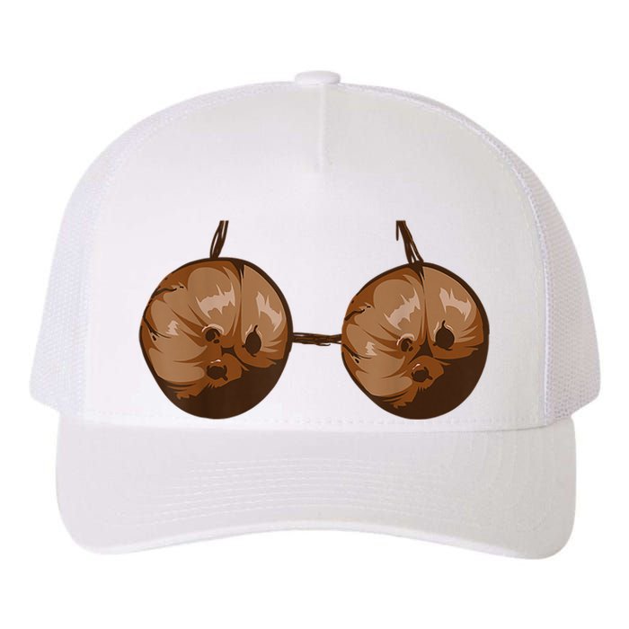 Summer Coconut Bra Halloween Costume Funny Outfit Yupoong Adult 5-Panel Trucker Hat