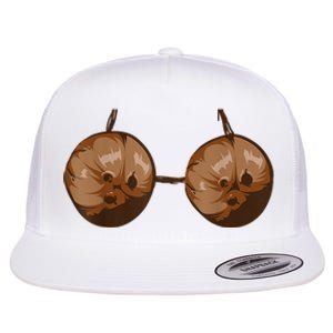 Summer Coconut Bra Halloween Costume Funny Outfit Flat Bill Trucker Hat