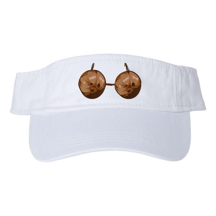 Summer Coconut Bra Halloween Costume Funny Outfit Valucap Bio-Washed Visor