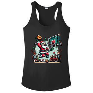 Santa Claus Basketball Christmas Reindeer Team Player Gift Ladies PosiCharge Competitor Racerback Tank