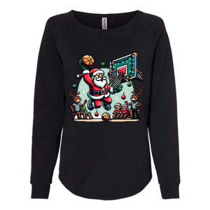 Santa Claus Basketball Christmas Reindeer Team Player Gift Womens California Wash Sweatshirt