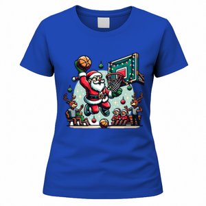 Santa Claus Basketball Christmas Reindeer Team Player Gift Women's T-Shirt