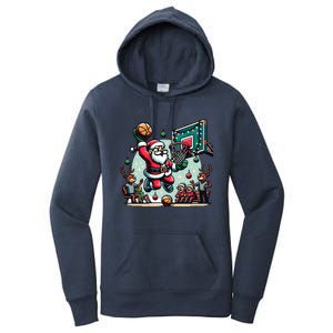 Santa Claus Basketball Christmas Reindeer Team Player Gift Women's Pullover Hoodie