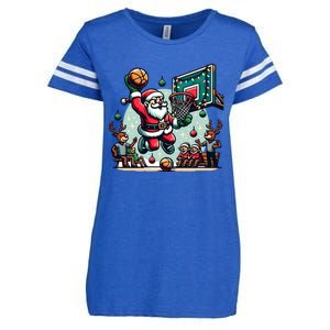 Santa Claus Basketball Christmas Reindeer Team Player Gift Enza Ladies Jersey Football T-Shirt