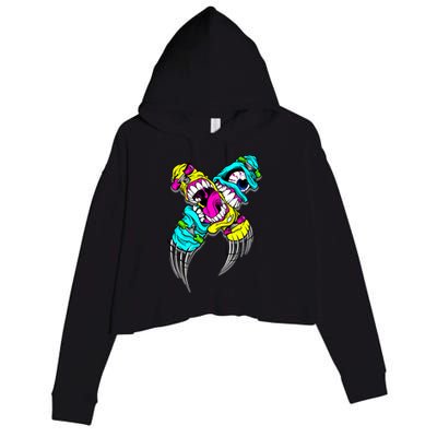 Skateboarding Comic Book Cartoon Skateboard Gift Crop Fleece Hoodie