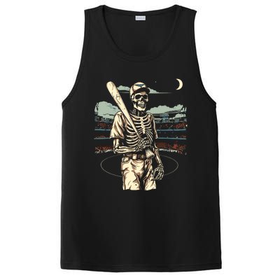 Spooky Creepy Baseball Skeleton Halloween Boy PosiCharge Competitor Tank