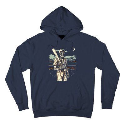 Spooky Creepy Baseball Skeleton Halloween Boy Hoodie