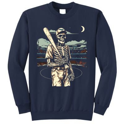 Spooky Creepy Baseball Skeleton Halloween Boy Sweatshirt