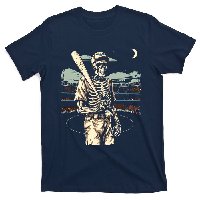 Spooky Creepy Baseball Skeleton Halloween Boy T-Shirt