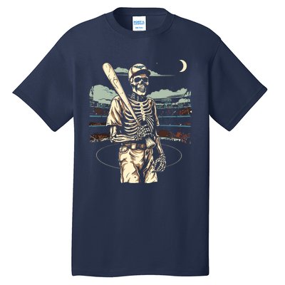 Spooky Creepy Baseball Skeleton Halloween Boy Tall T-Shirt