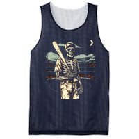 Spooky Creepy Baseball Skeleton Halloween Boy Mesh Reversible Basketball Jersey Tank