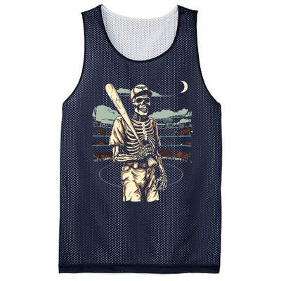 Spooky Creepy Baseball Skeleton Halloween Boy Mesh Reversible Basketball Jersey Tank