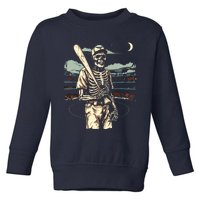 Spooky Creepy Baseball Skeleton Halloween Boy Toddler Sweatshirt